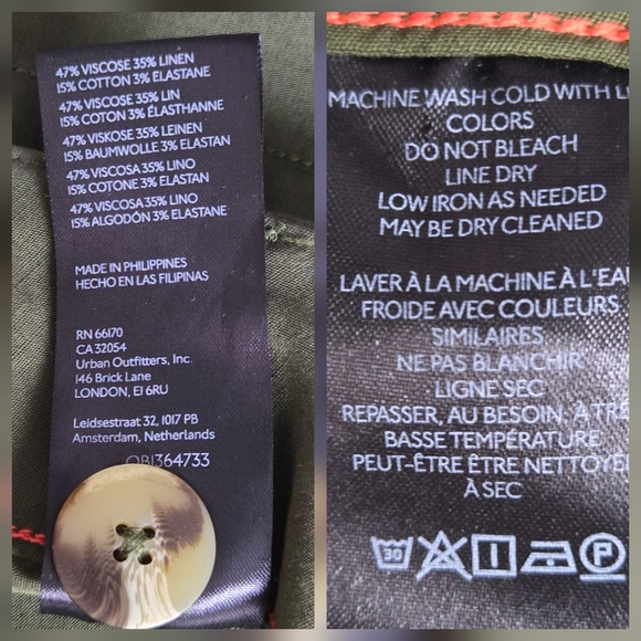 Anthropologie Maeve The Colette Crop Wide-Leg Pants Olive Green - Picture 14 of 14